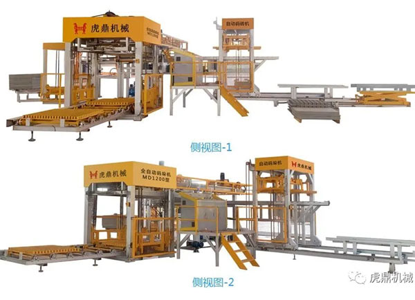 虎鼎磚板分離碼磚碼磚機 收磚線